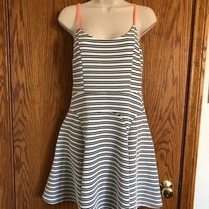 Mystree Striped Mini Dress Sz S Neon Straps
